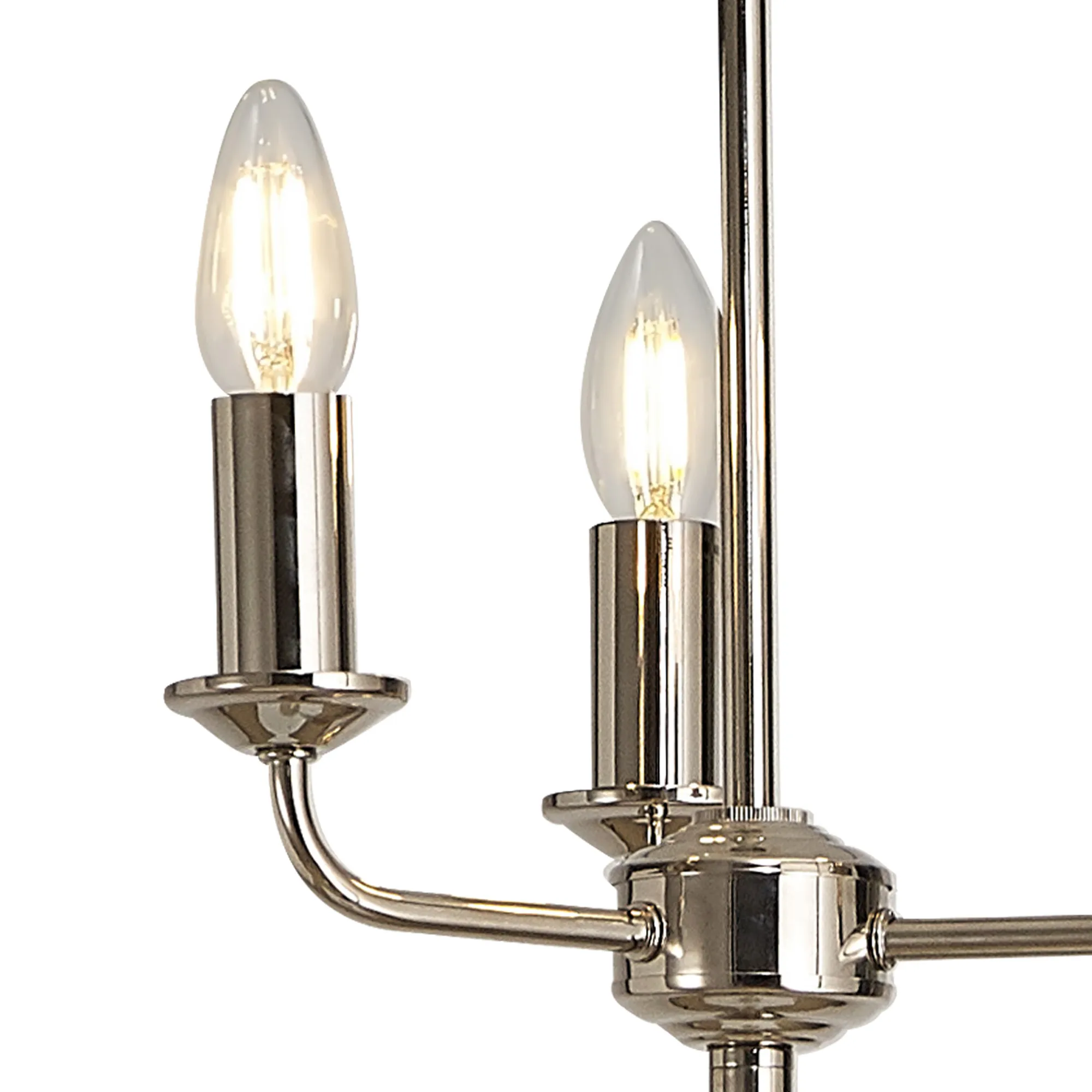 Banyan 45cm 3 Light Floor Lamp Polished Nickel; Taupe DK0898  Deco Banyan PN TA